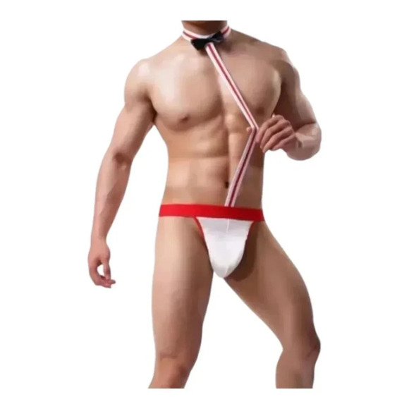 Red Mens Sexy Bowtie Underwear Gifts for Men - Picture 3 of 7